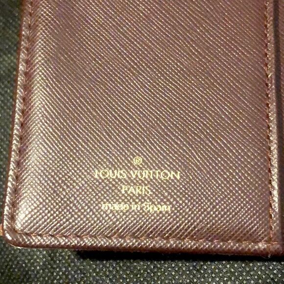 LOUIS VUITTON Mini Lin Red Agenda Binder Passport Holder Credit Card Wallet - Picture 7 of 17